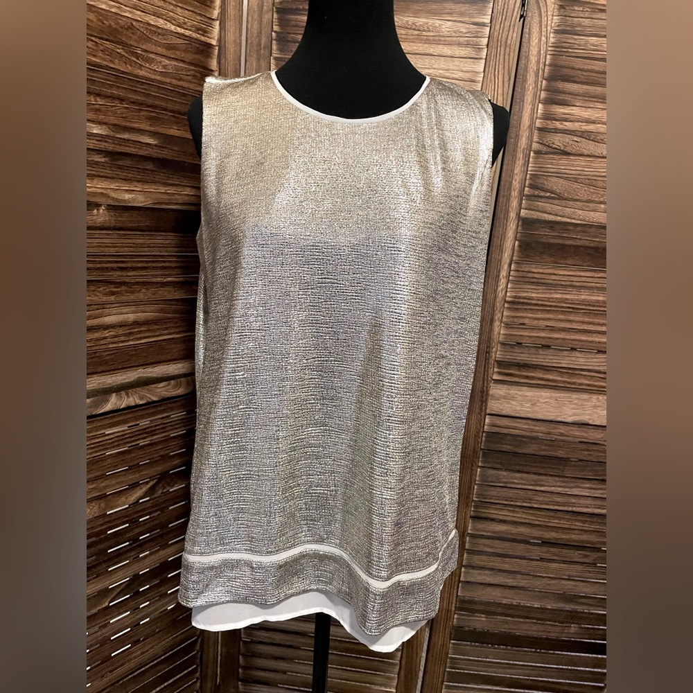Silver CK tank top.